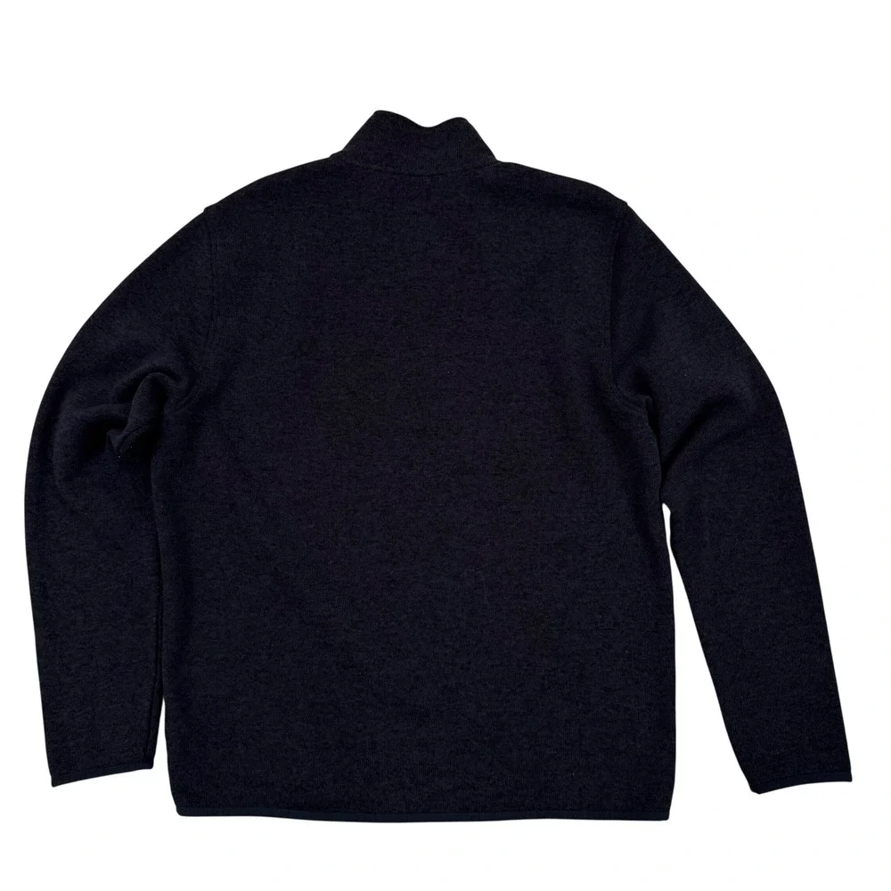 J Crew Authentic Fleece Quarter Zip Pullover Men's Size L Dark Heather Gray‎
